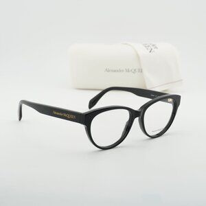 Alexander McQueen AM0359O 001 Cat Eye Eyeglasses 52mm - Black